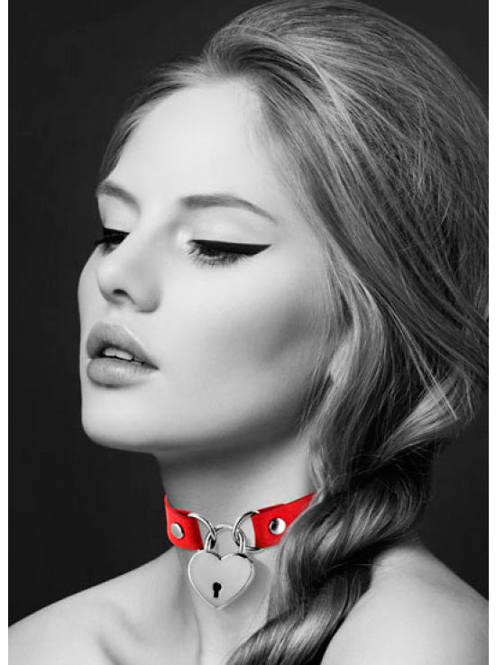 Coleira Com Cadeado - Vermelho