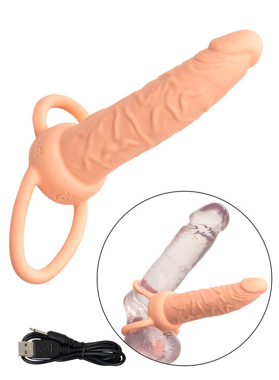 Arnês Dupla Penetração Com Vibração - 14cm