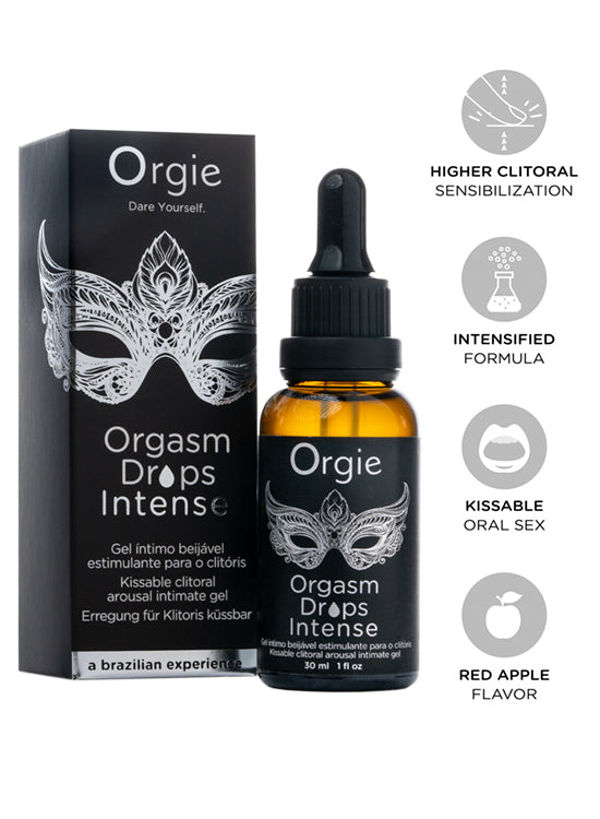 Gel Estimulante Beijável - Orgasm Drops Intense 30ml