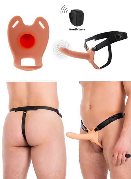 Strap-On Extensor com Vibração - 18 cm