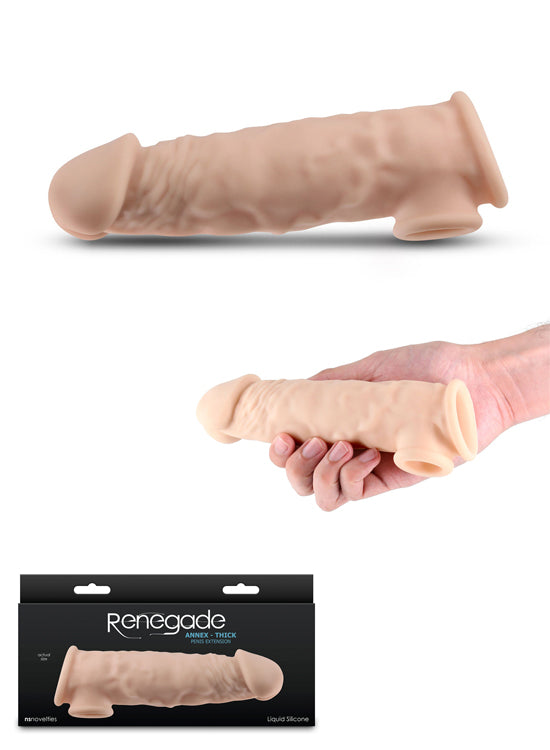 Manga Extensora de Penis Elevada Qualidade - Branco Grosso 19cm