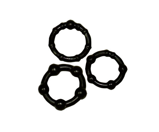 Conjunto Anéis Ereção - 21 - 23 - 24mm Preto/ Transparente