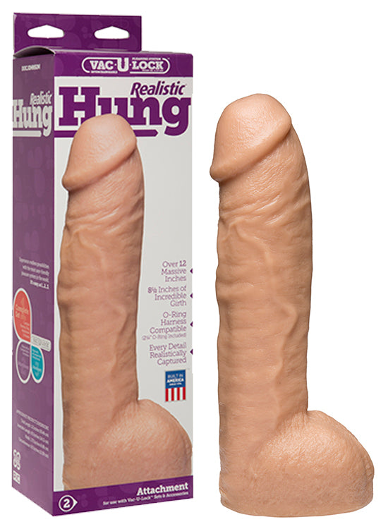 Dildo Realístico XXL- 24cm Vac-U-Lock