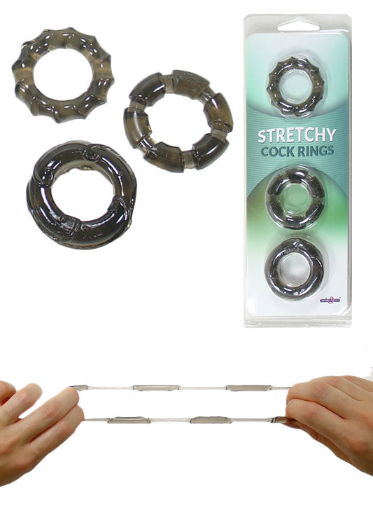 Conjunto Anéis Erecção - Negro