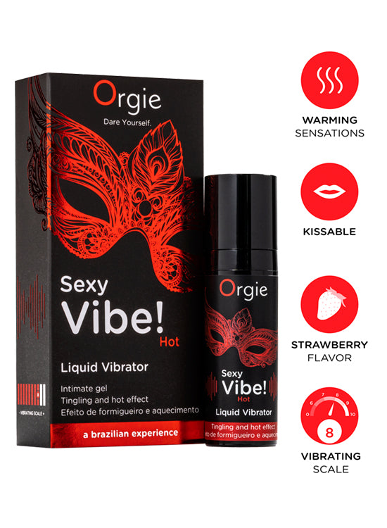 Vibrador Líquido Sexy Vibe Hot Morango