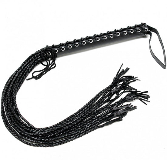 Chicote Flogger 12 Tranças - 90cm Preto