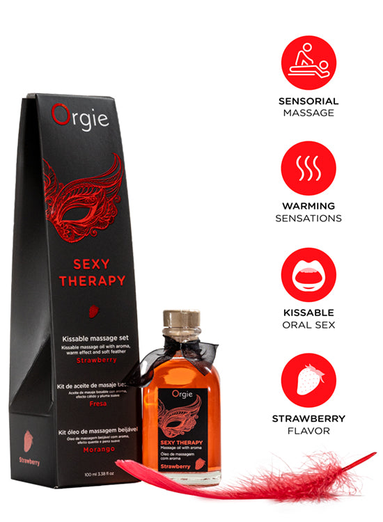 Kit para Massagem Labial - Orgie Morango 100ml