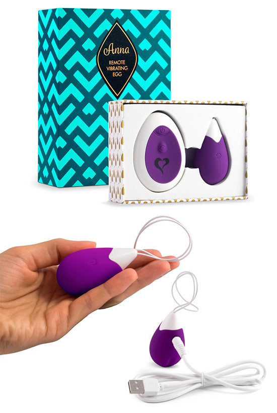 Ovinho Com Comando à Distância Anna - Rosa/ Roxo