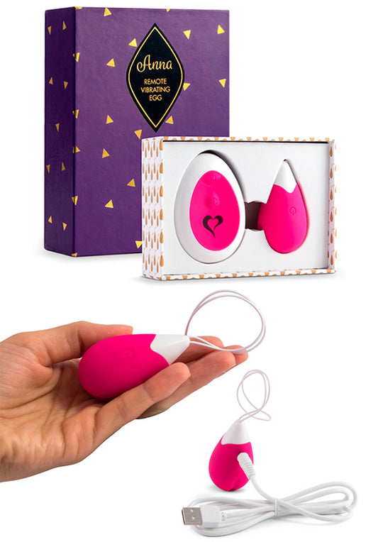 Ovinho Com Comando à Distância Anna - Rosa/ Roxo