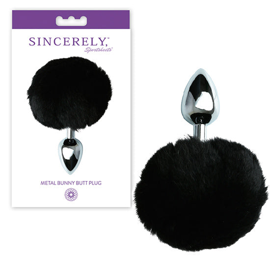 Plug Anal Rabo Coelhinho Preto/ Roxo