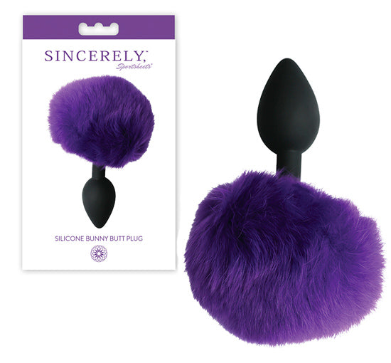 Plug Anal Rabo Coelhinho Preto/ Roxo