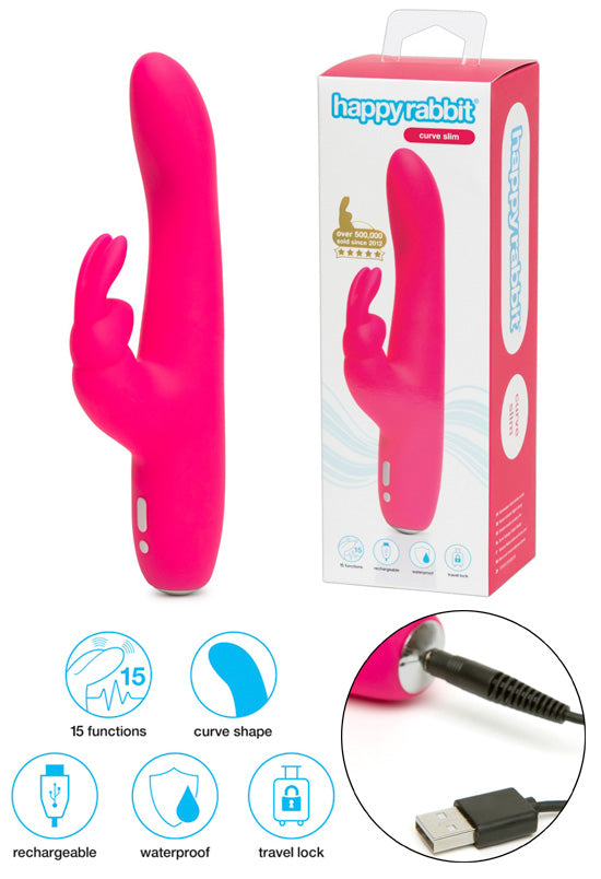 Vibrador Curve Slim - Happy Rabbit