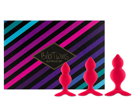 Kit Dilatação Anal - Bibi Twin Encarnado