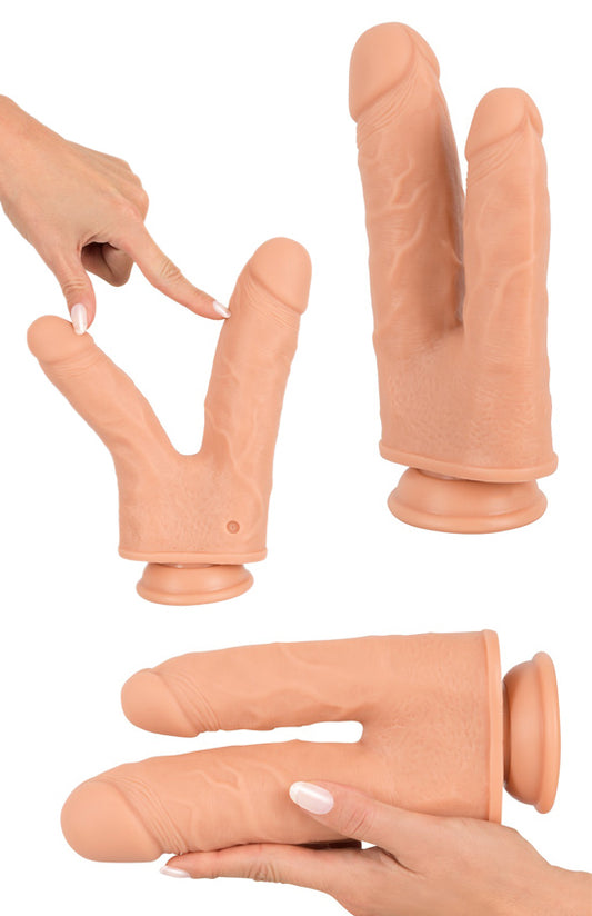 Dildo Penetração Duplo Silicone -Real Threesom