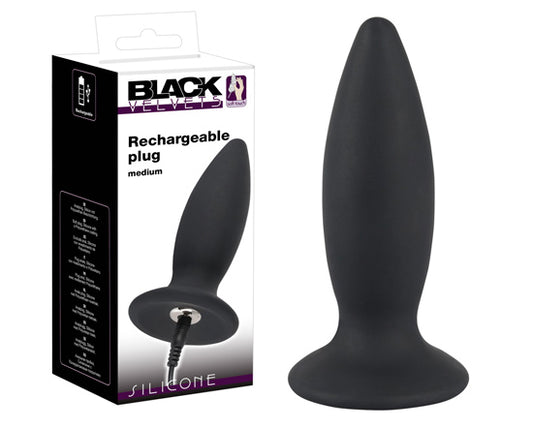 Plug Anal M Carregável - Black Velvets