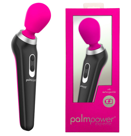 Massajador Carregável - PalmPower Extreme Preto/ Rosa