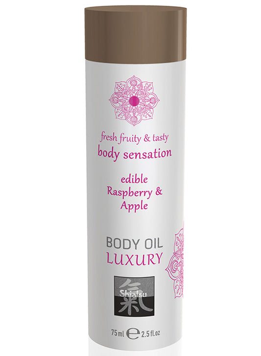 Óleo Corpo & Massagem Comestível - Framboesa e Maça - 75ml