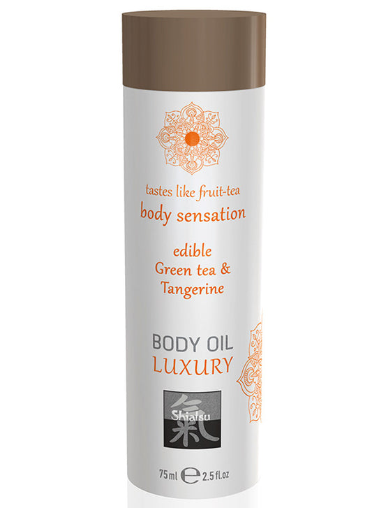 Óleo Corpo & Massagem Comestível - Chá Verde e Tangerina - 75ml