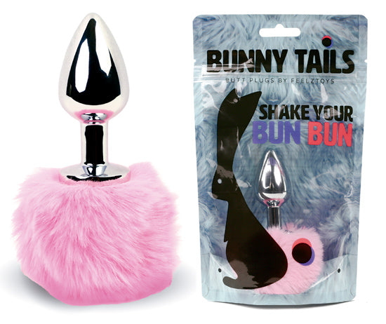 Plug Anal Rabo Coelhinho Metal - Preto/Roxo/Rosa