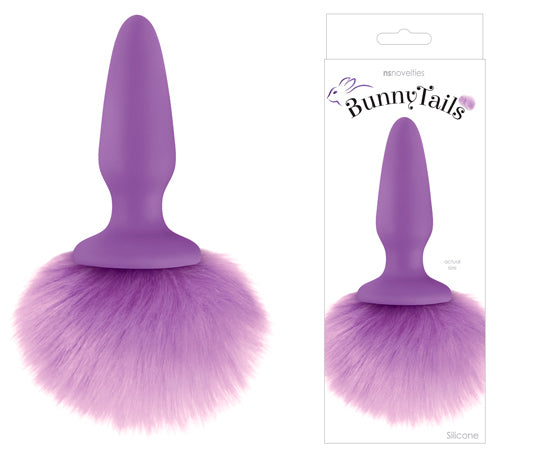 Plug Anal Rabo Coelhinho Silicone - Rosa/Roxo