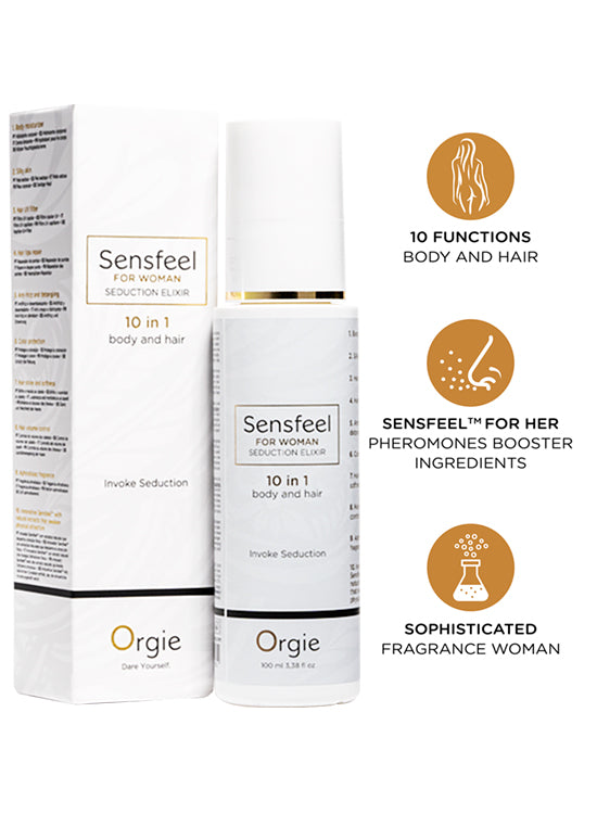 Elixir Corpo e Cabelo Com Feromonas - Sensfeel Mulher 100ml