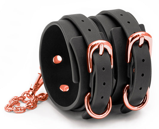 Algemas de Tornozelo - Preto & Rose Gold