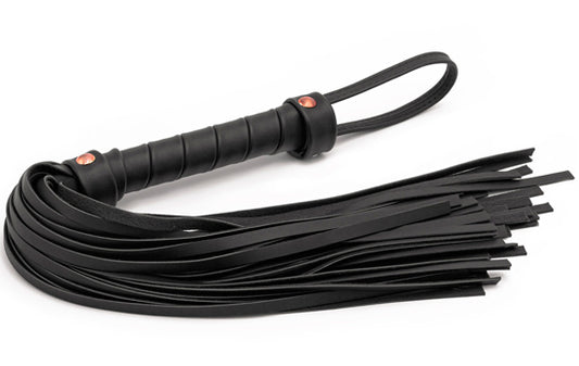 Chicote Flogger - Preto & Rose Gold