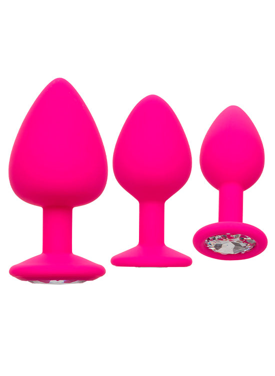 Kit 3 Botões Rosa Silicone - Cheeky Gems Rosa