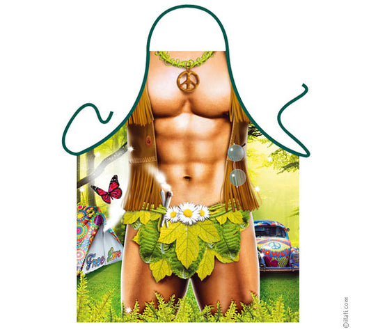 Avental Humorístico - Homem Hippie
