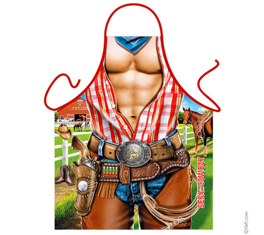 Avental Humorístico - Homem Cowboy