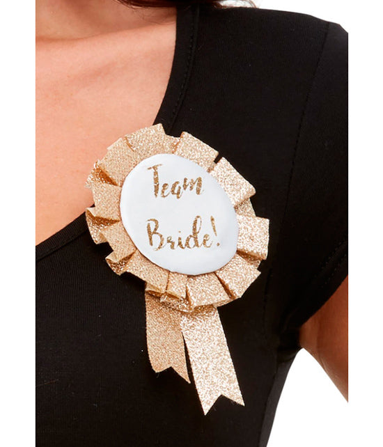 Crachá Dourado - Team Bride