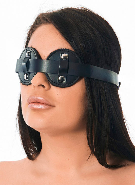 Máscara Tapa Olhos Deslizante em Pele Verdadeira