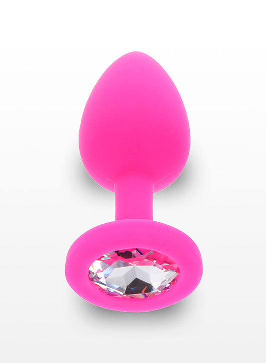 Plug Botão De Rosa Para Iniciantes 6cm - Rosa