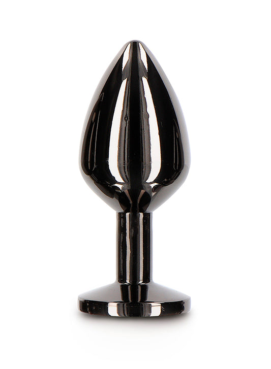 Plug Anal Botão De Rosa Metal - 7.2cm