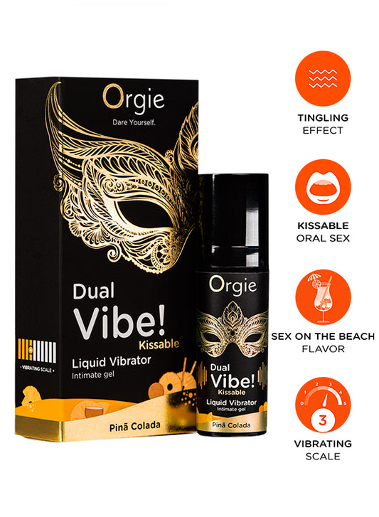 Vibrador Líquido Beijável - Piña Colada 15ml