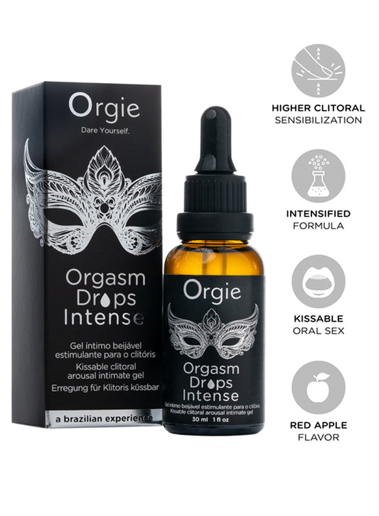 Gel Estimulante Beijável - Orgasm Drops Intense 30ml