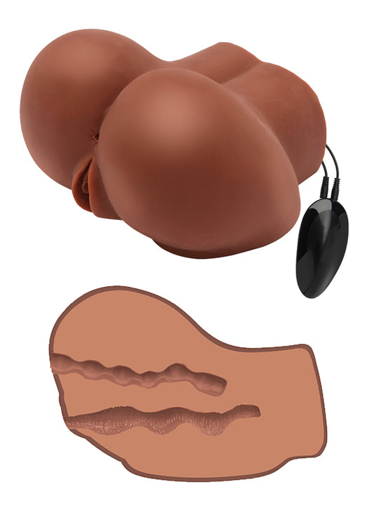 Vagina E Ânus Realísticos Com Vibração - Hot Honey Rider Castanho