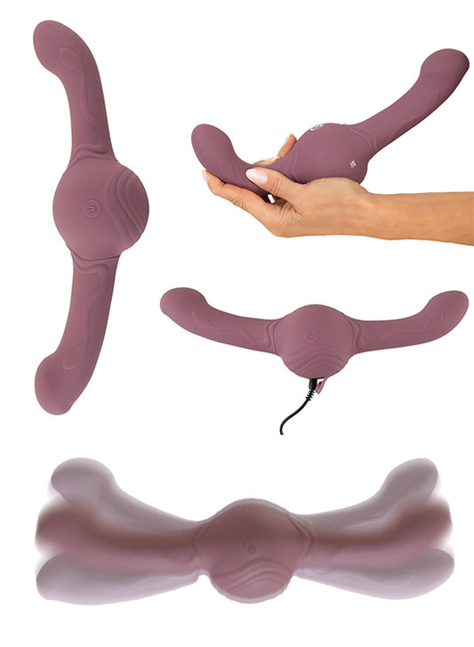 Vibrador Pulsador Duplo Turbo Shaker Double Lover - 12cm