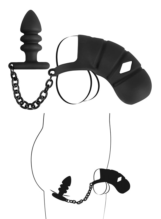 Jaula Com Plug Anal - 7cm