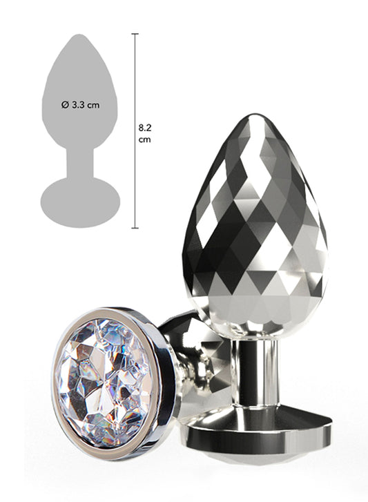 Plug Anal Botão De Rosa Metal - 7.2cm