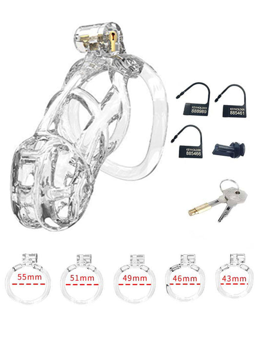 Jaula De Castidade Transparente - M