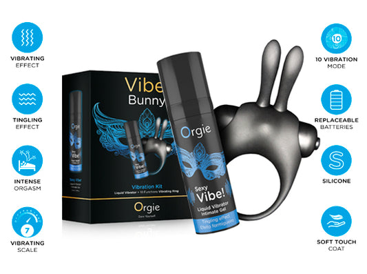 Kit Vibrador Liquido e Anel Com Vibração