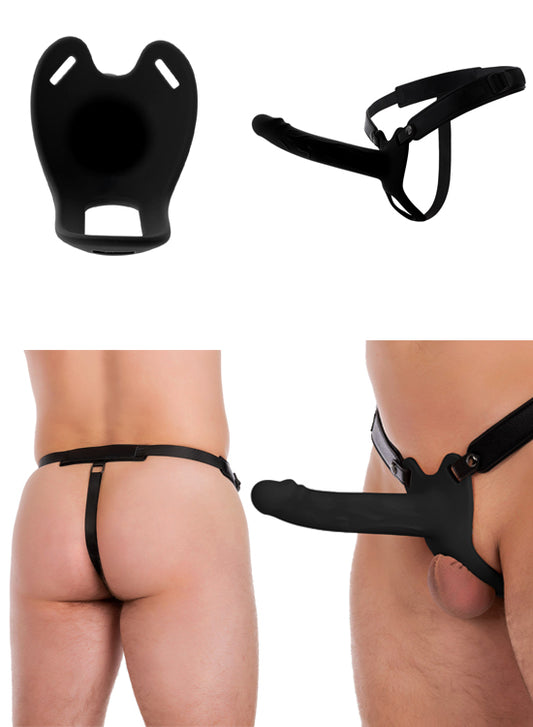 Strap-On Extensor Oco Preto - 20 cm