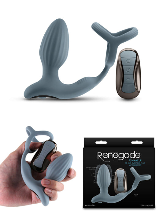 Plug Anal Com Rotação e Anel Peniano - 8cm