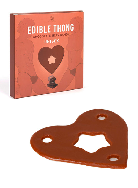 Tanga Comestível Unissexo - Sabor Chocolate/ Morango