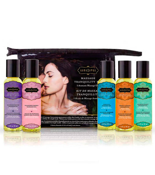 Kit 5 Óleos Massagem Aroma-terapêuticos Kamasutra® - 50ml cada