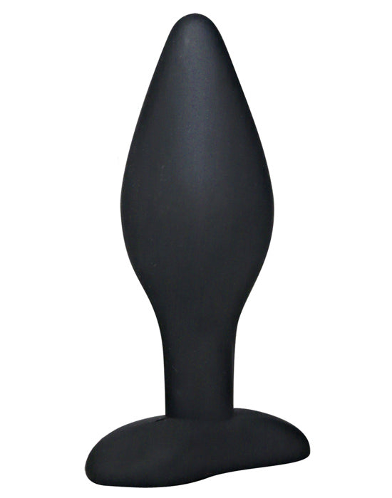 Plug Anal Aveludado Negro - 12cm